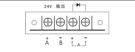 卸下變送器接線端的旋蓋，可以看到如圖所示的接線端子。